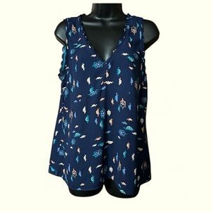 Maeve Turtle Sleeveless Top Size 10